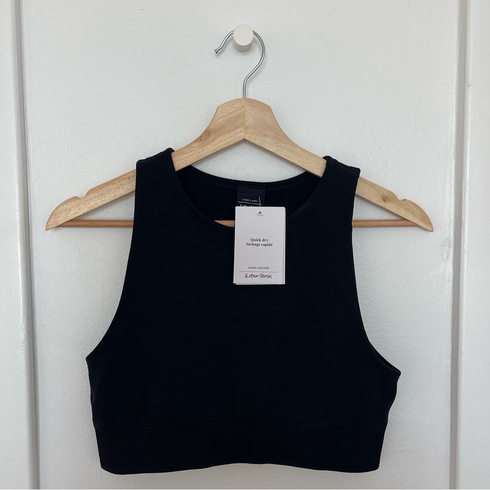 NEW & Other Stories Crop Top in Black Size: M